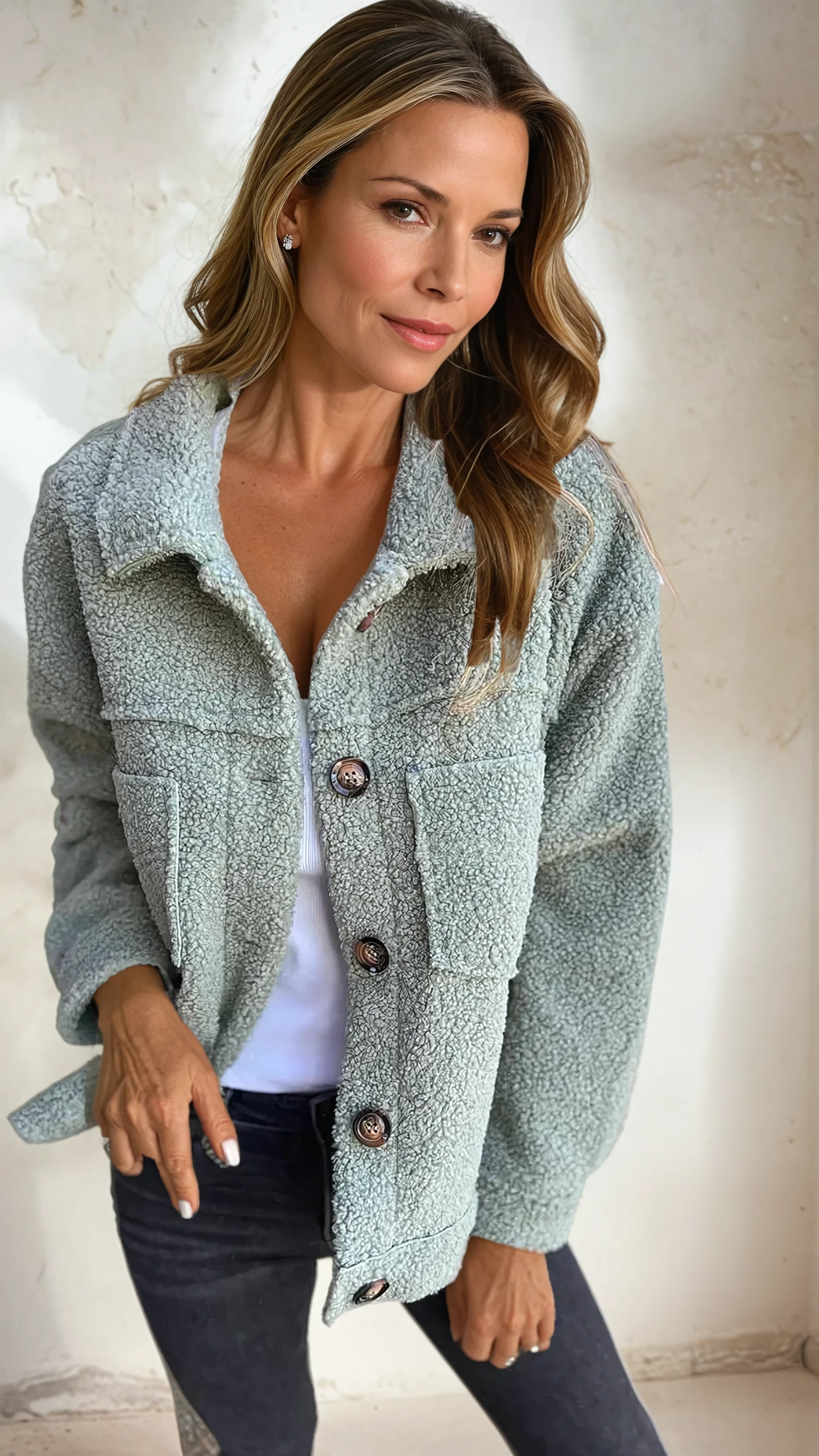 ELISE | ELEGANT COZY BUTTON-UP FLEECE JACKET