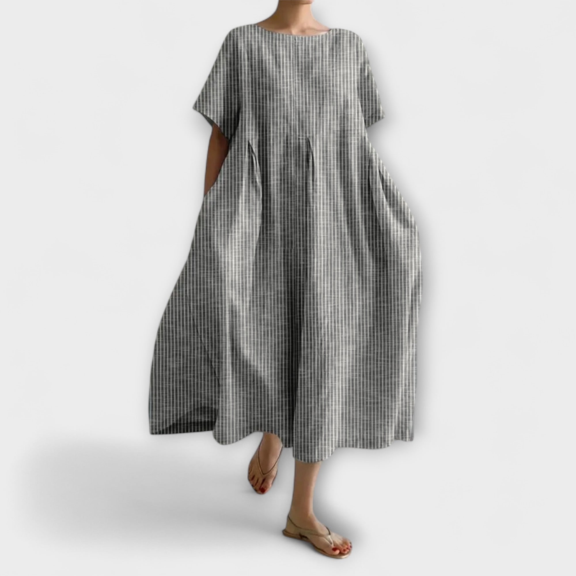 IVY - ELEGANT REGULAR FIT CHECKED DRESS