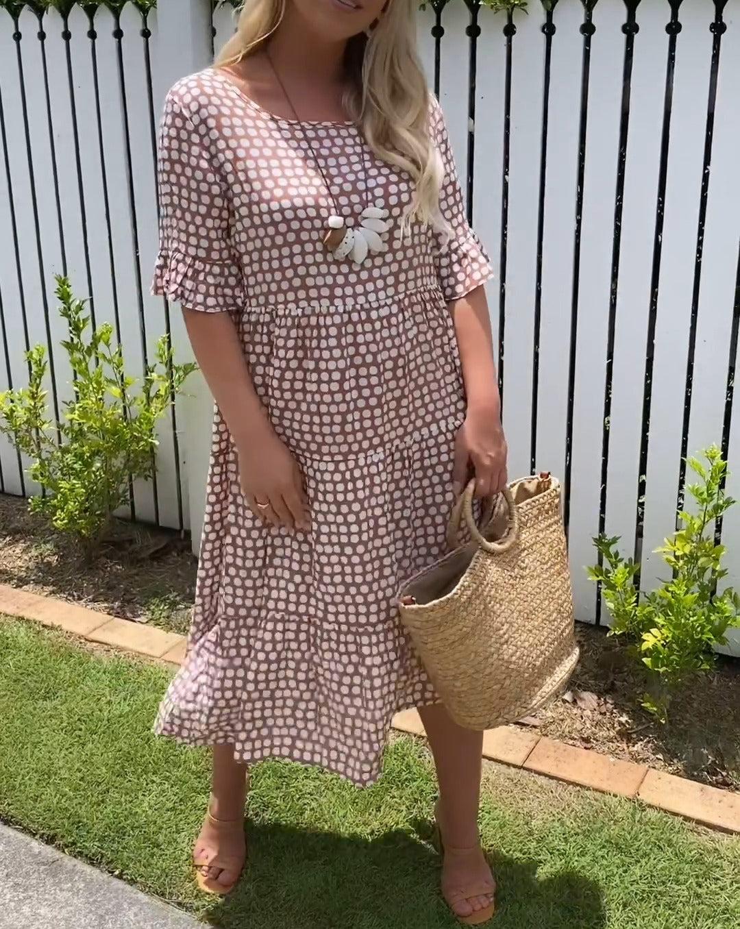 LYRA – CHIC MIDI DRESS WITH TUMMY COVERAGE