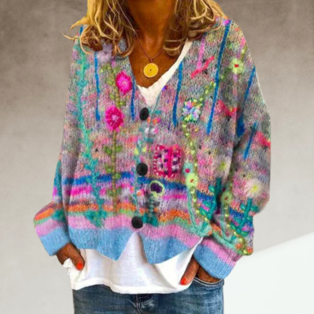 ZOEY | ELEGANT FLORAL CARDIGAN
