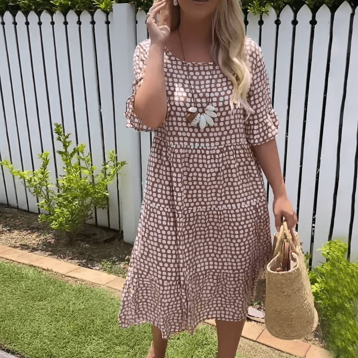 LYRA – CHIC MIDI DRESS WITH TUMMY COVERAGE
