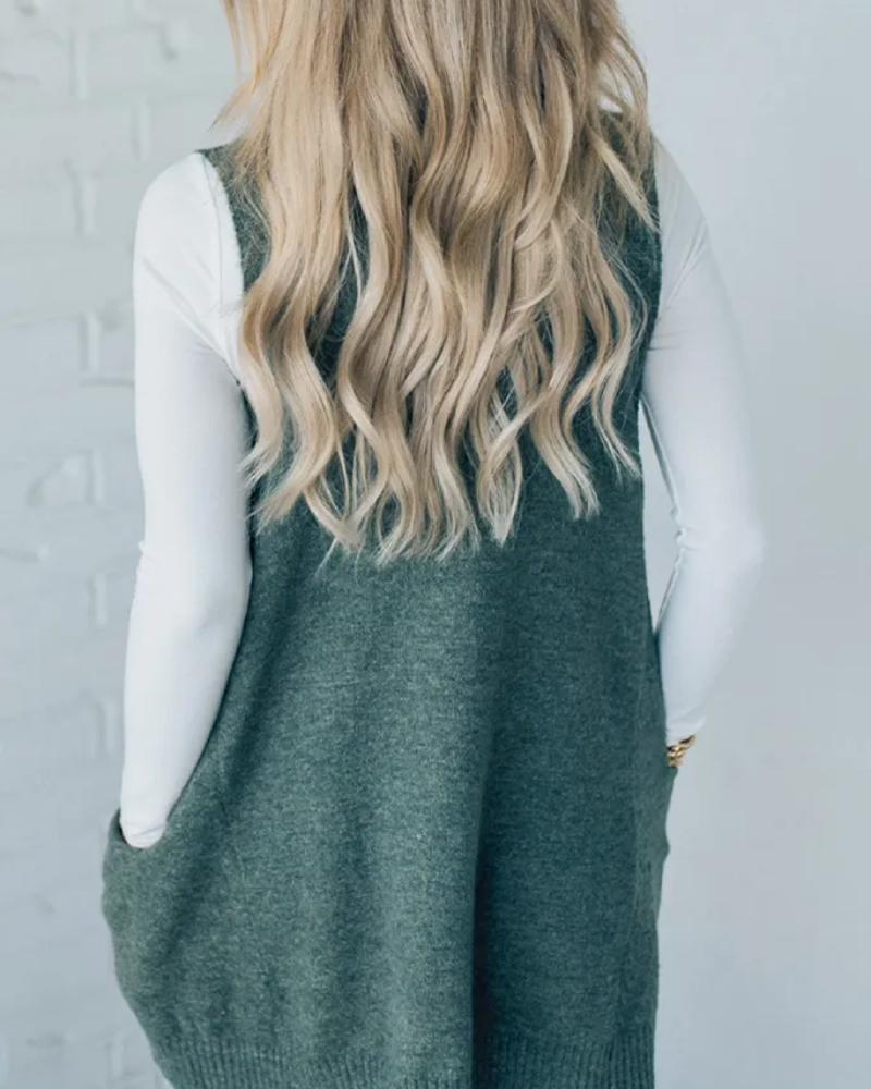 AROLA | ELEGANT COZY RELAXED-FIT KNIT VEST