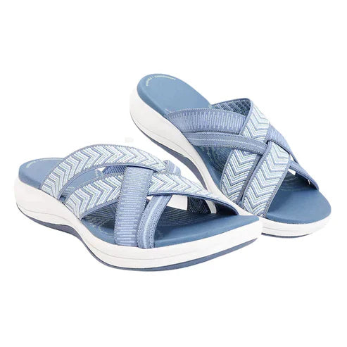 Ivy Criss-Cross Comfort Slides