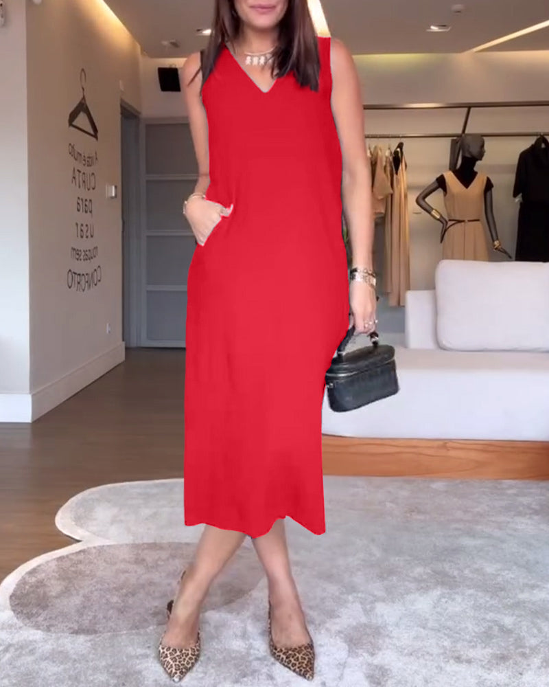 MARISSA – RELAXED-FIT MIDI DRESS WITH TUMMY COVERAGE