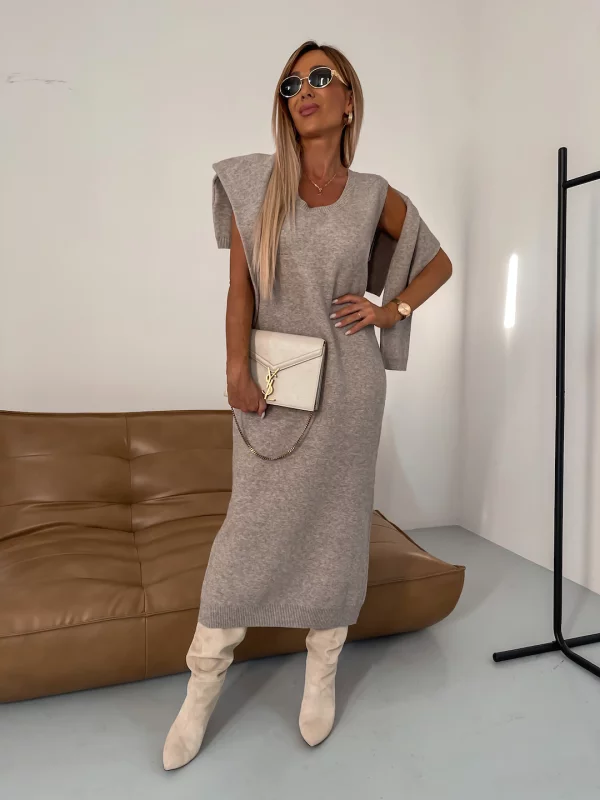 NINI | AUTUMN CHIC KNIT DRESS & TURTLENECK SET