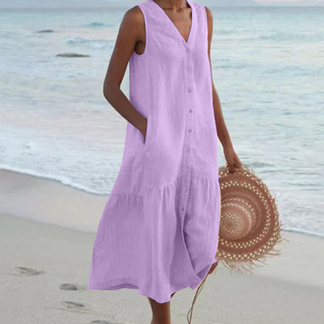 MALINA – SUMMER V-NECK DRESS