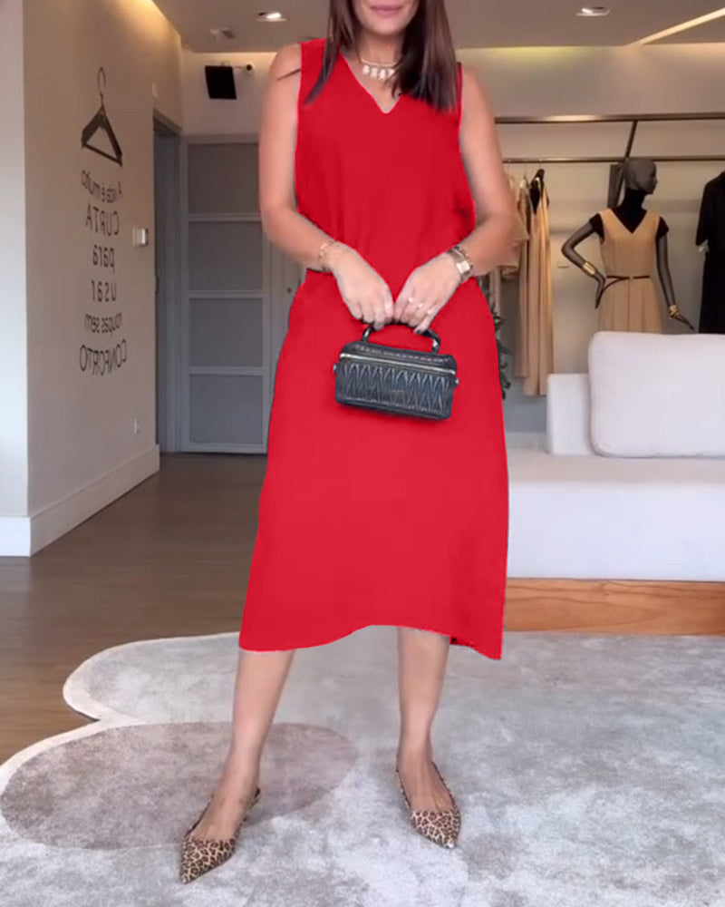 MARISSA – RELAXED-FIT MIDI DRESS WITH TUMMY COVERAGE