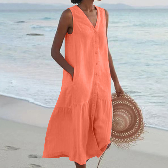 MALINA – SUMMER V-NECK DRESS