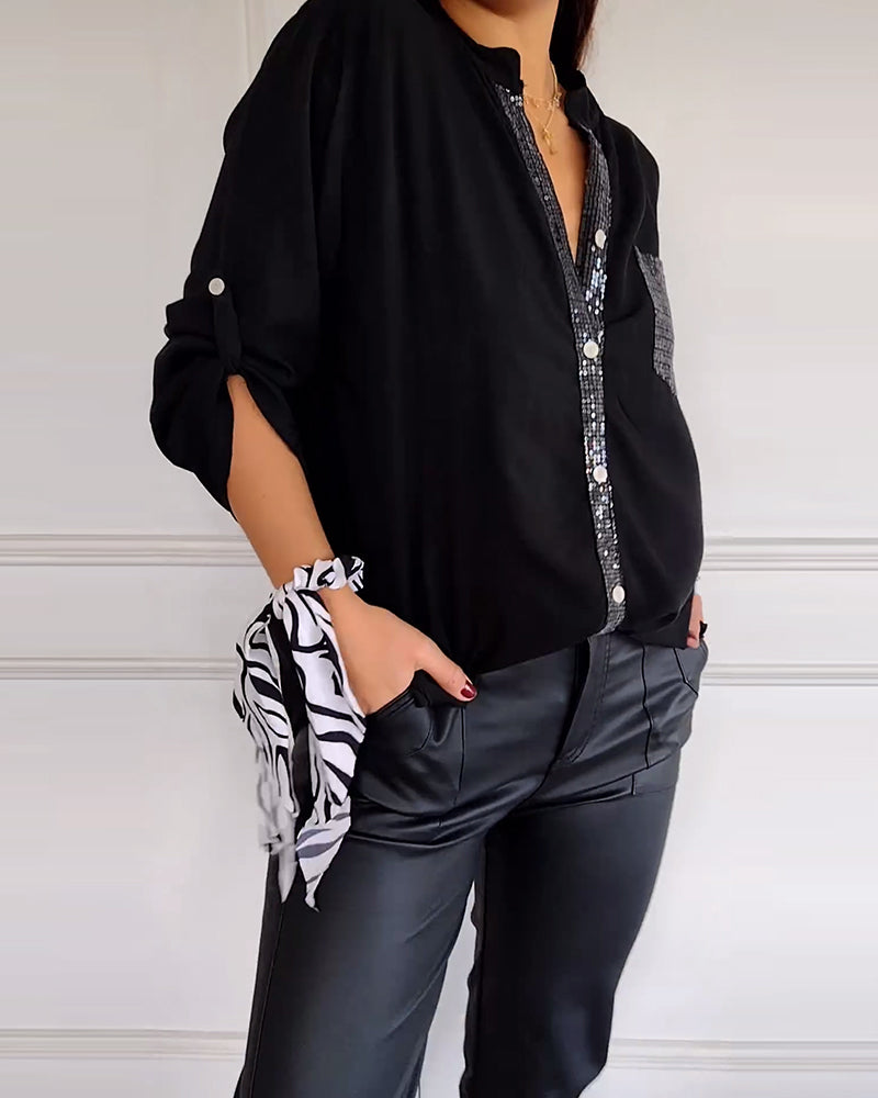 ELLARA | TWINKLE TOP WITH SEQUIN DETAIL