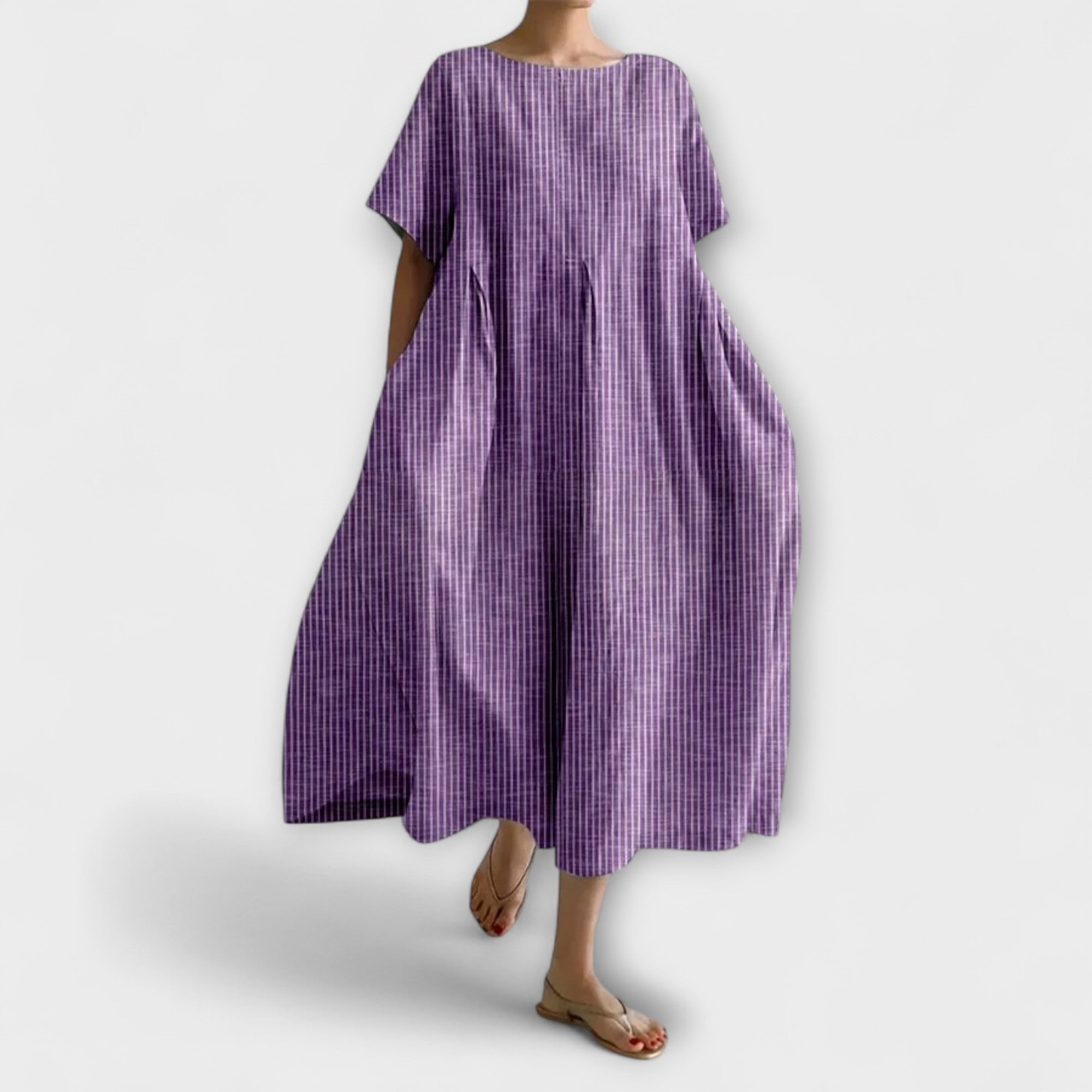 IVY - ELEGANT REGULAR FIT CHECKED DRESS