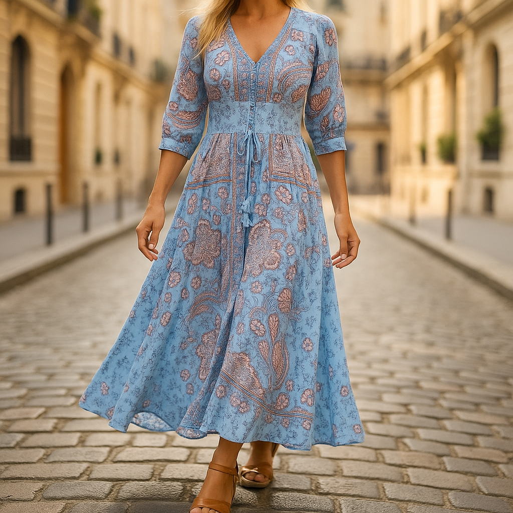 ANOUK – BOHEMIAN MAXI SUMMER DRESS WITH TUMMY COVERAGE