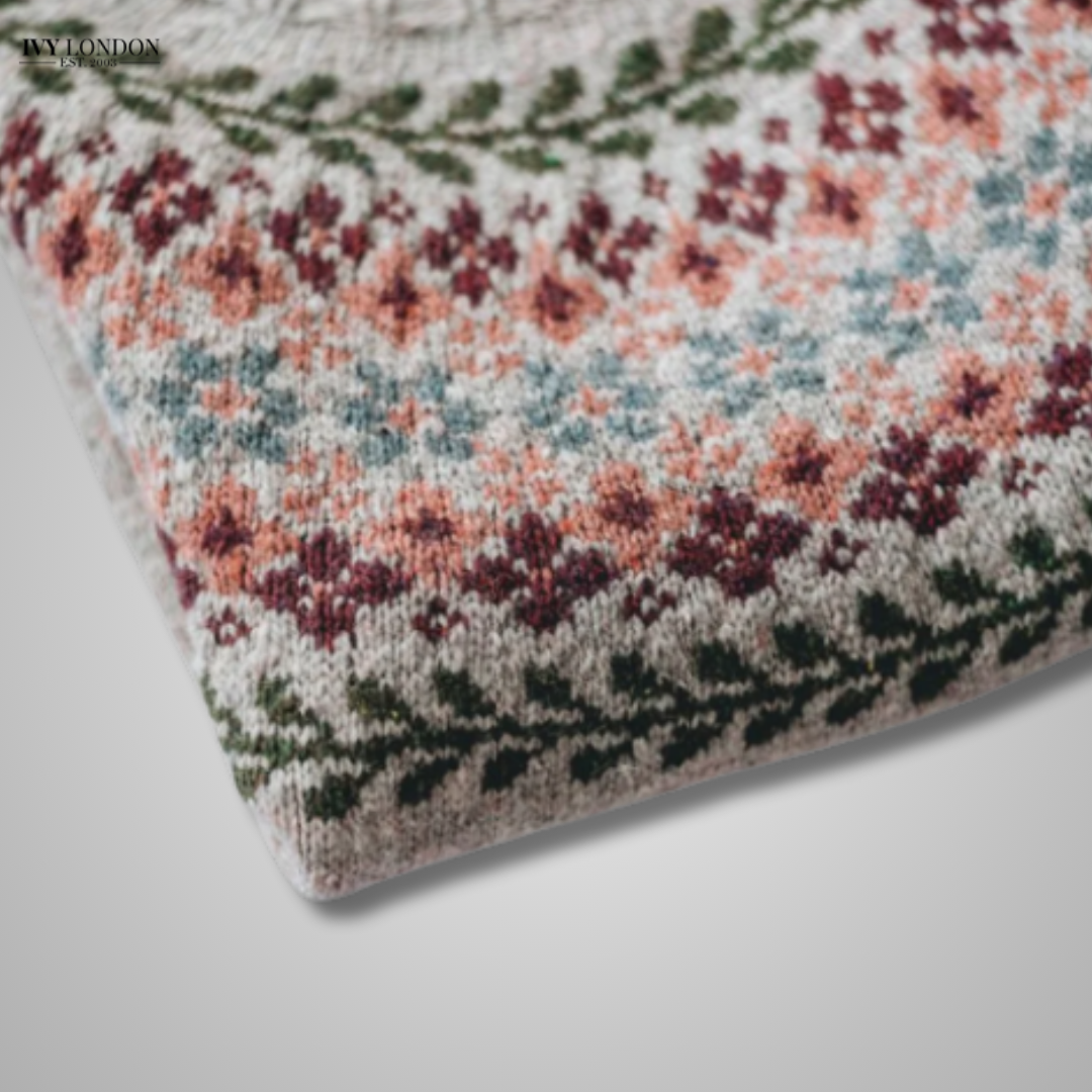 AMARA | FLORAL KNITTED CARDIGAN WITH TUMMY COVERAGE WITH TUMMY COVER