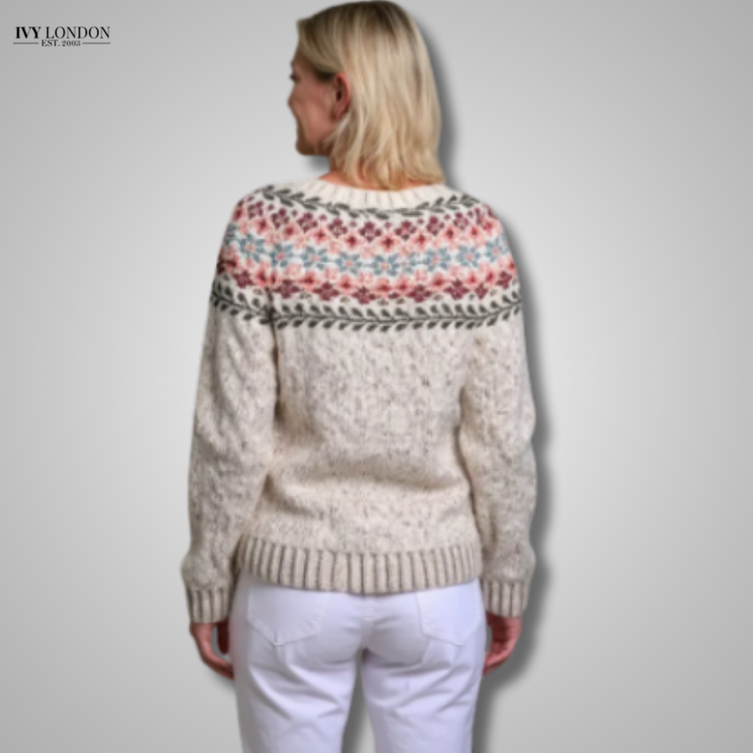 AMARA | FLORAL KNITTED CARDIGAN WITH TUMMY COVERAGE WITH TUMMY COVER