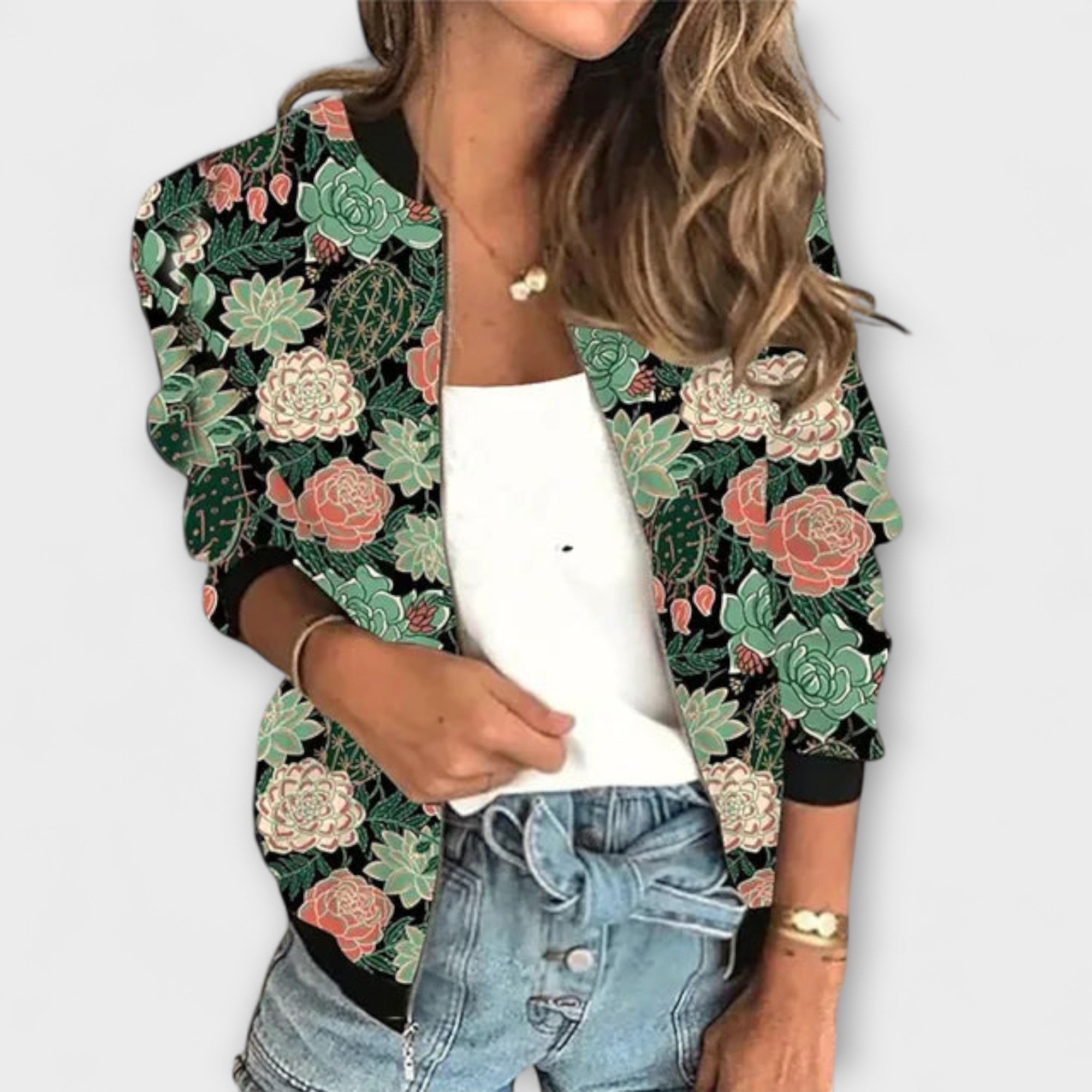 ERICA | PRINTED ZIP JACKET