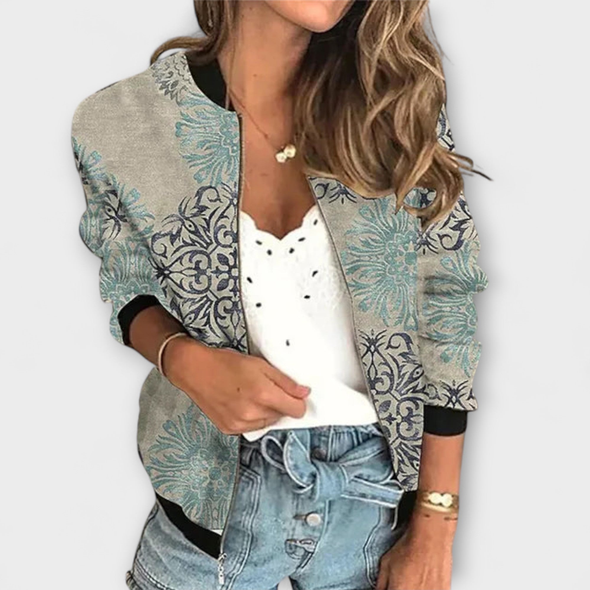 ERICA | PRINTED ZIP JACKET