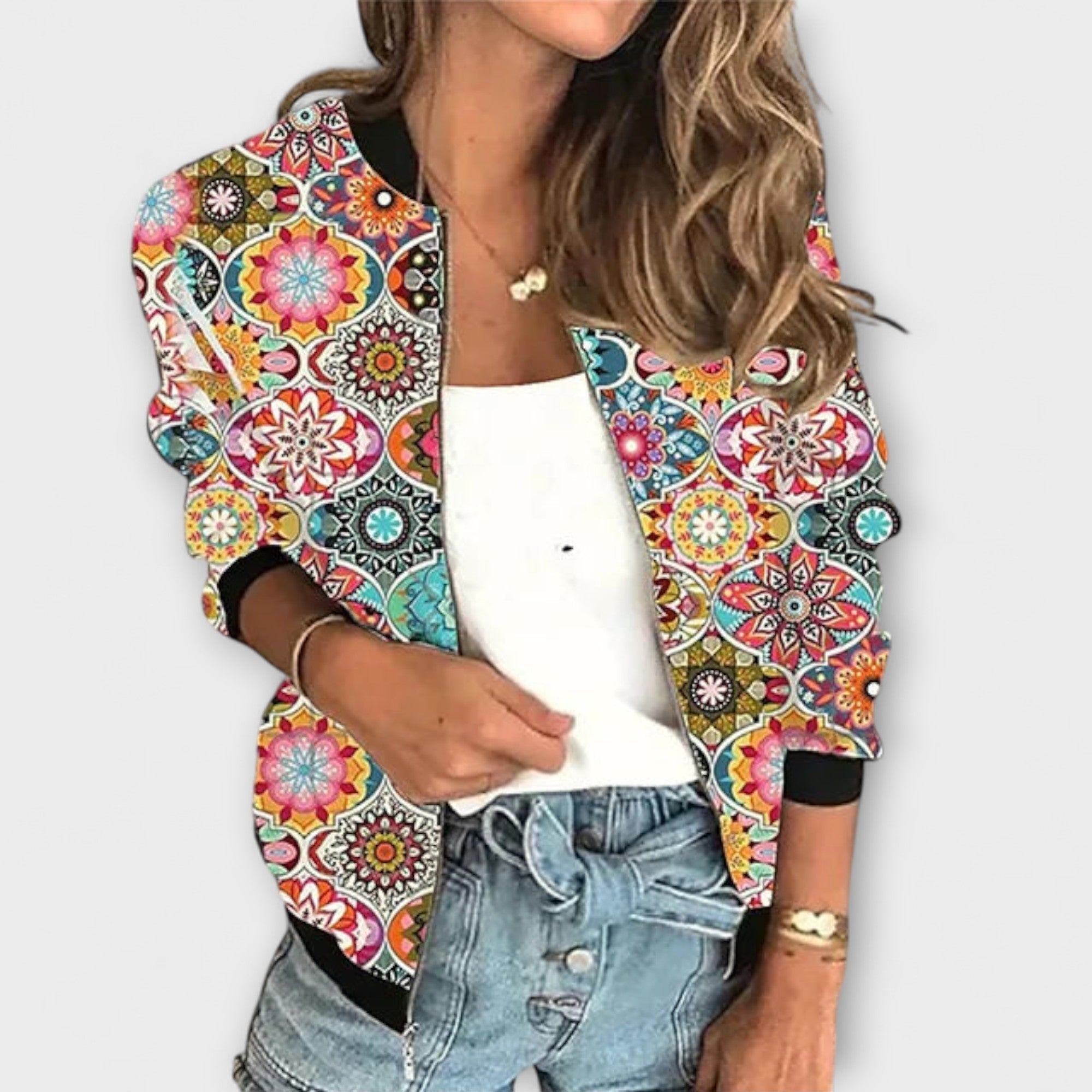 ERICA | PRINTED ZIP JACKET
