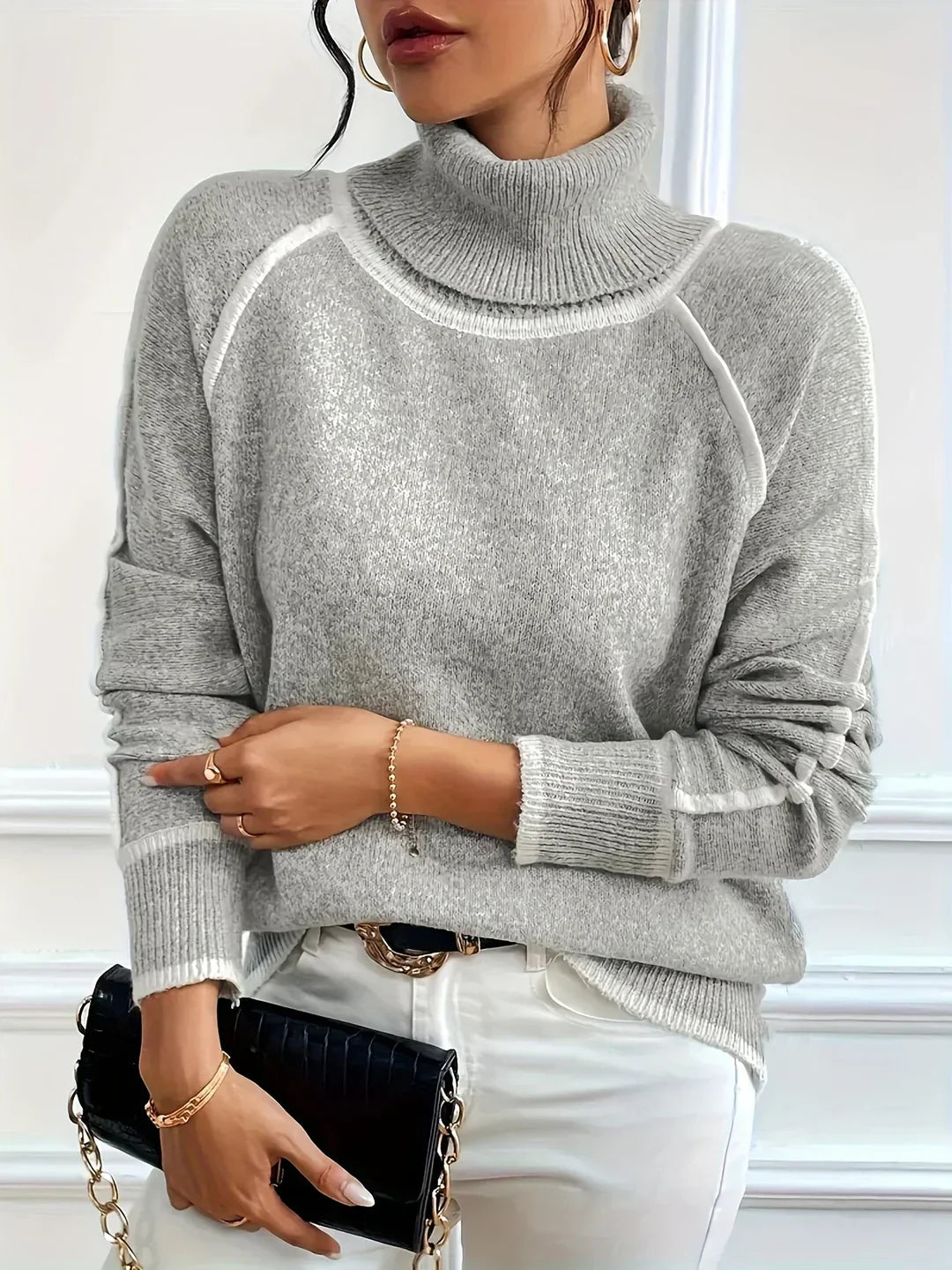 CHRISTINE | ELEGANT RELAXED-FIT TURTLENECK SWEATER