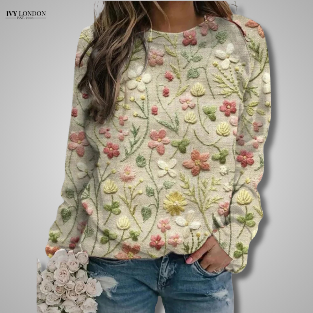 ELENORA | LUXE FLORAL WOMEN’S SWEATER