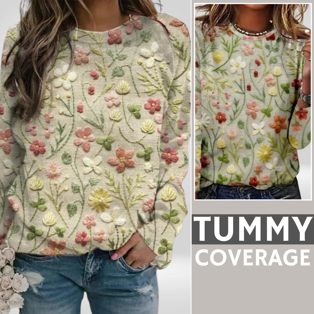 ELENORA | LUXE FLORAL WOMEN’S SWEATER