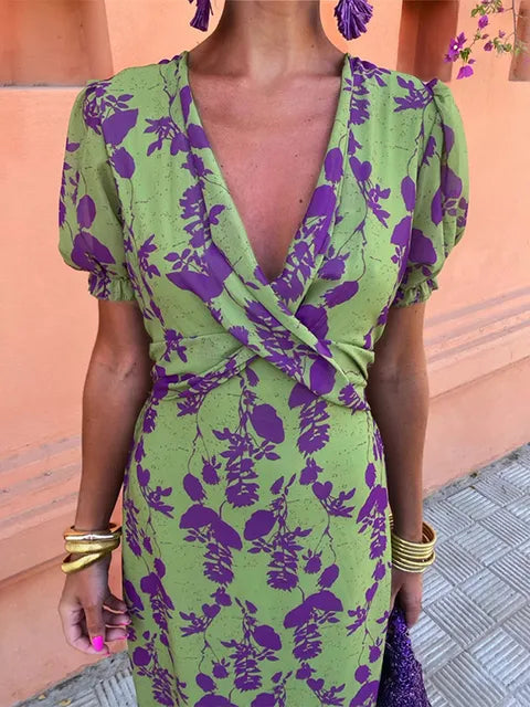 SANNA – ELEGANT FLOWY FIT SUMMER DRESS