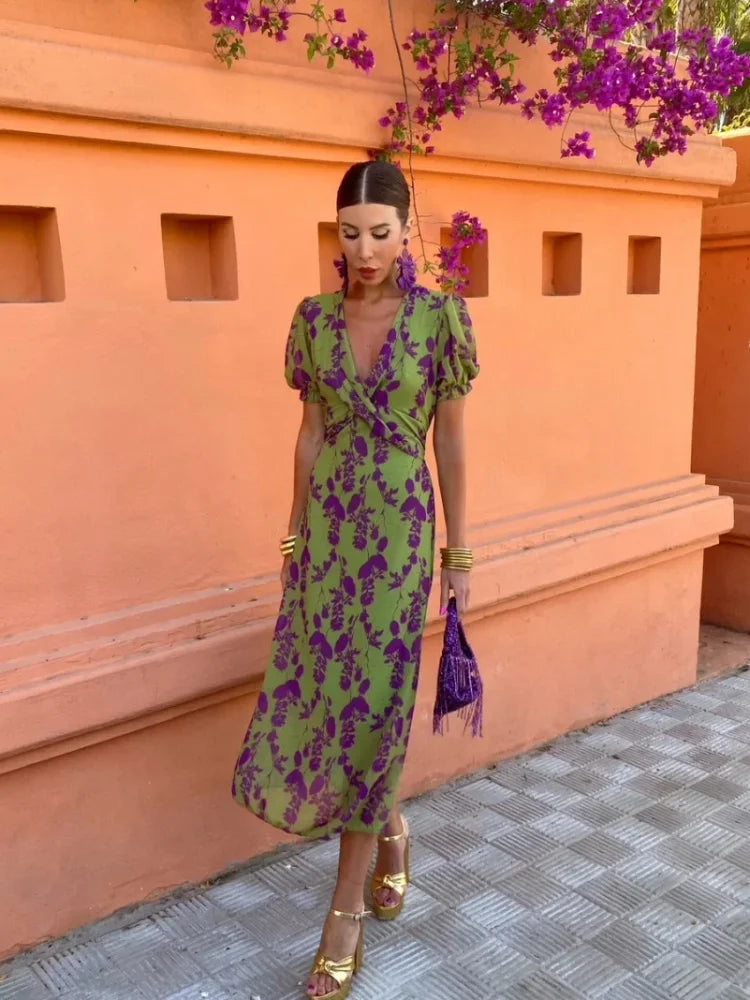 SANNA – ELEGANT FLOWY FIT SUMMER DRESS
