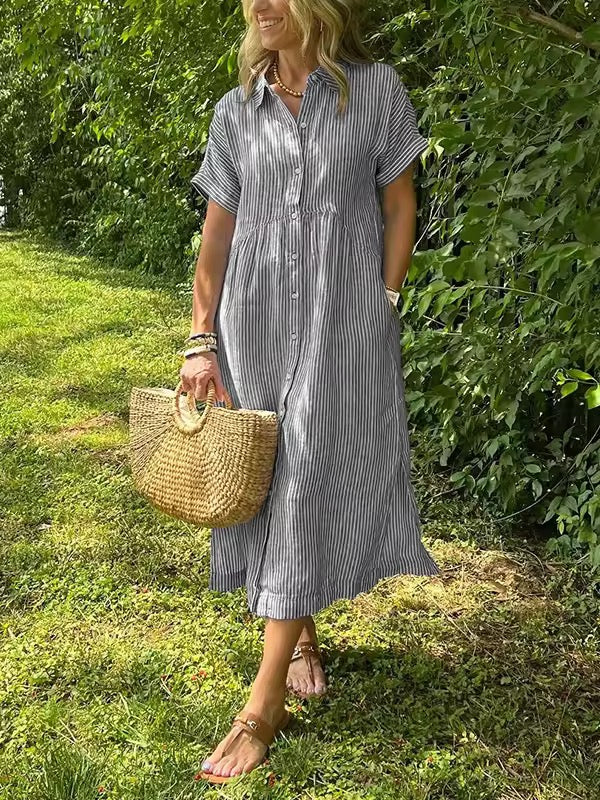 FABIENNA - ELEGANT TAILORED MAXI DRESS WITH TUMMY COVERAGE