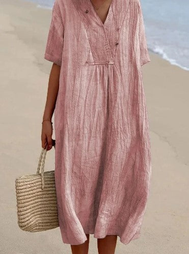 LEONA – CHIC SUMMER DRESS WITH TUMMY COVERAGE