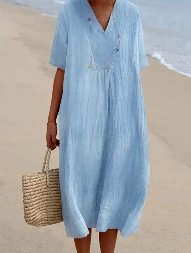 LEONA – CHIC SUMMER DRESS WITH TUMMY COVERAGE