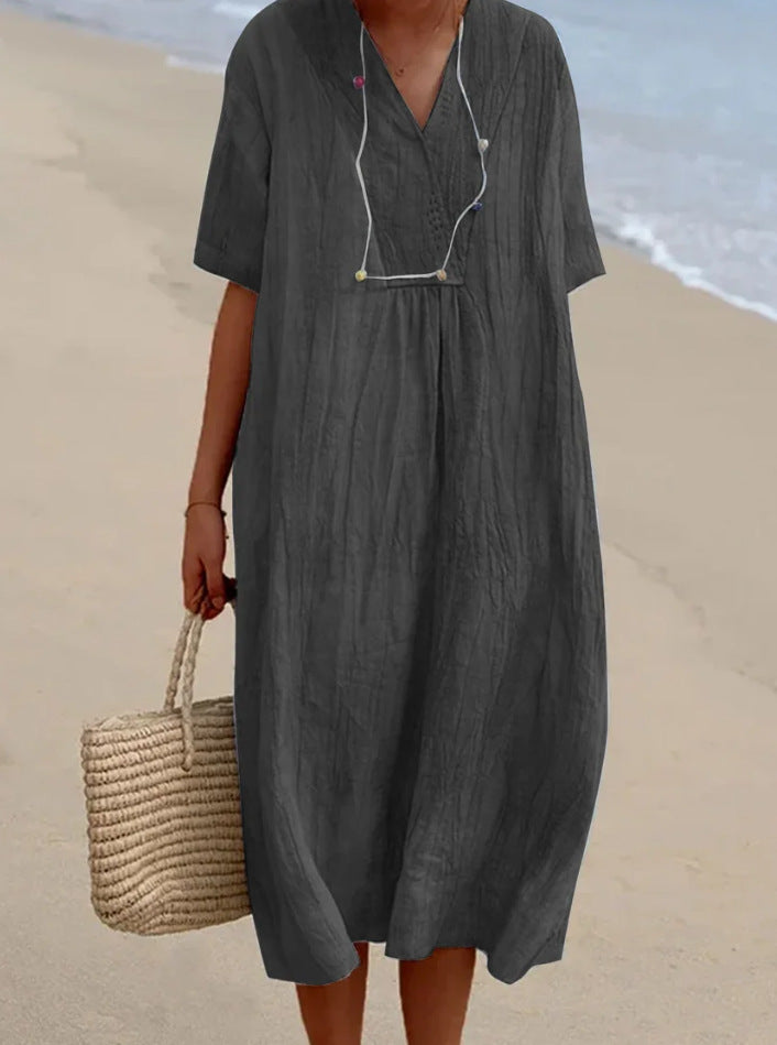 LEONA – CHIC SUMMER DRESS WITH TUMMY COVERAGE
