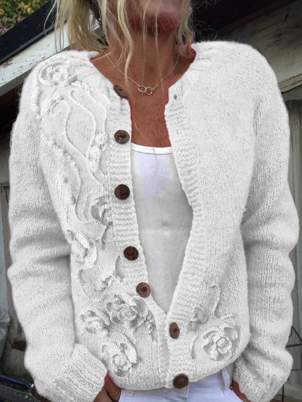 ALICE | ELEGANT FLORAL EMBROIDERED CARDIGAN