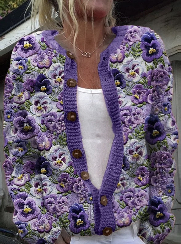 ALICE | ELEGANT FLORAL EMBROIDERED CARDIGAN