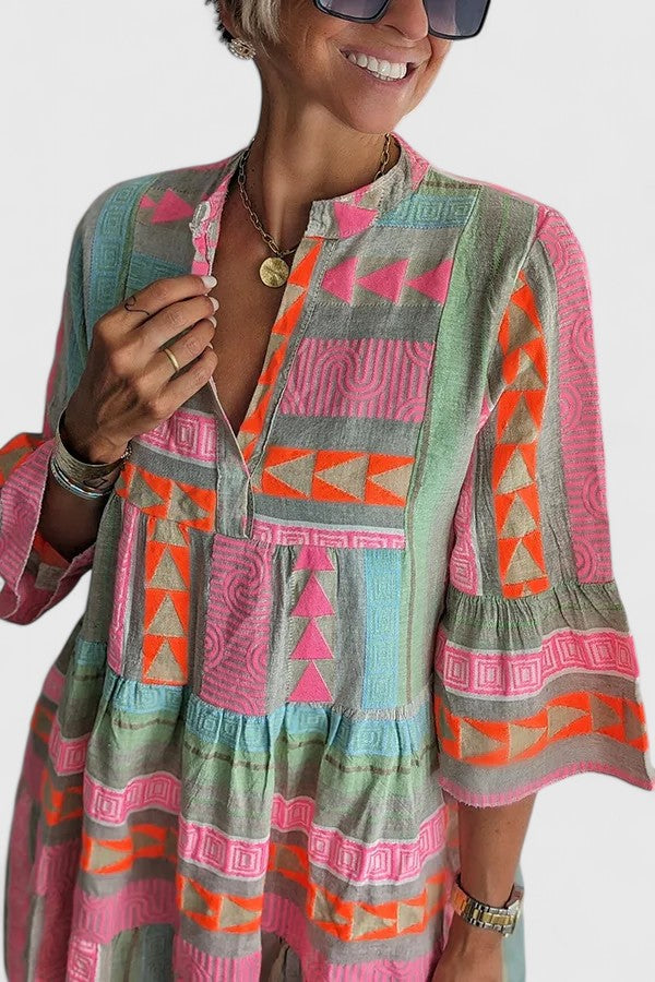 LYANA – FLOWY BOHO DRESS WITH TUMMY COVERAGE