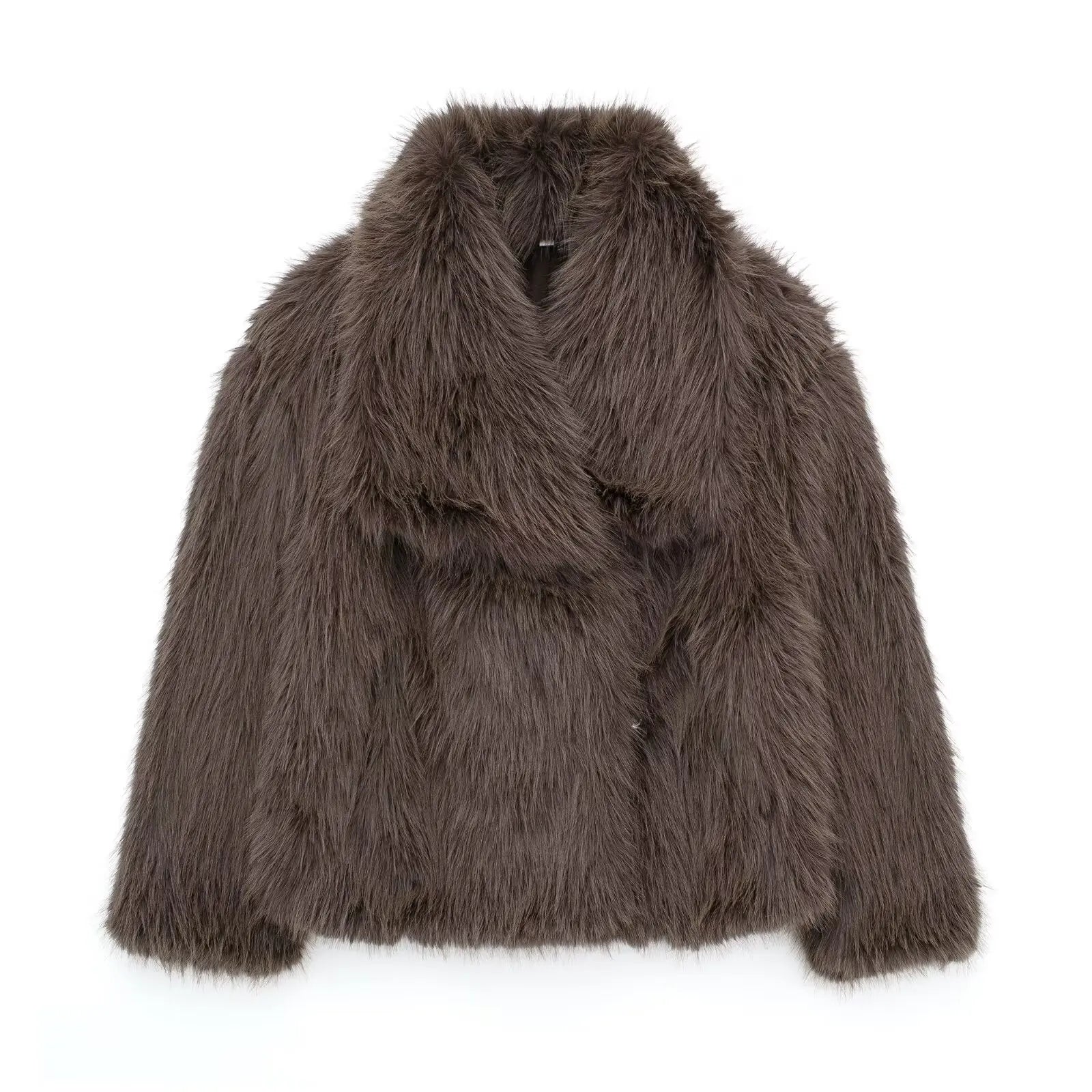 NOVA | ELEGANT PLUSH CROP COAT WITH TUMMY COVERAGE