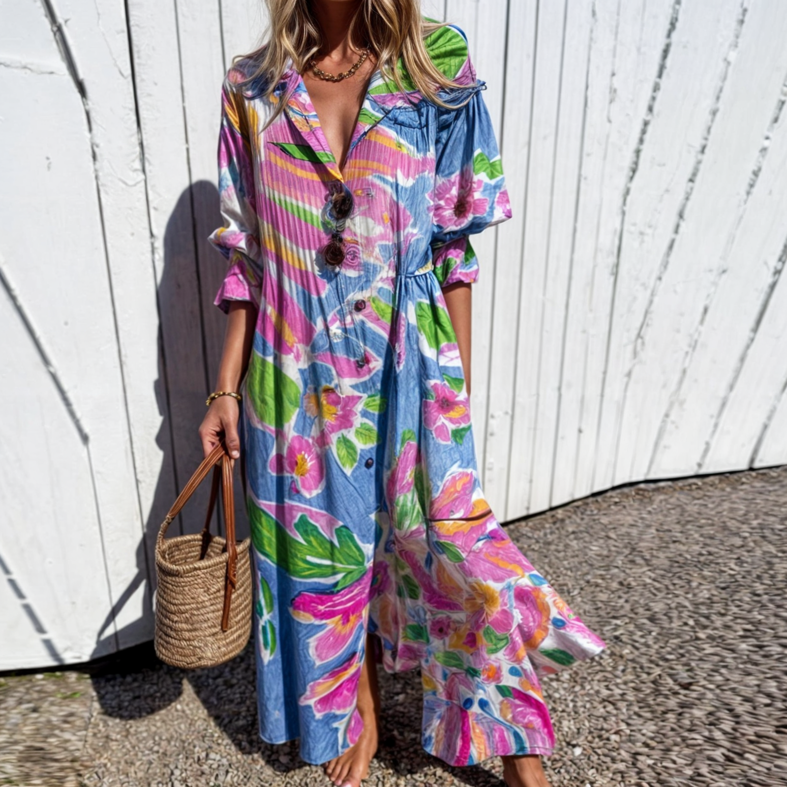 LIANA - RELAXED-FIT BOHO DRESS