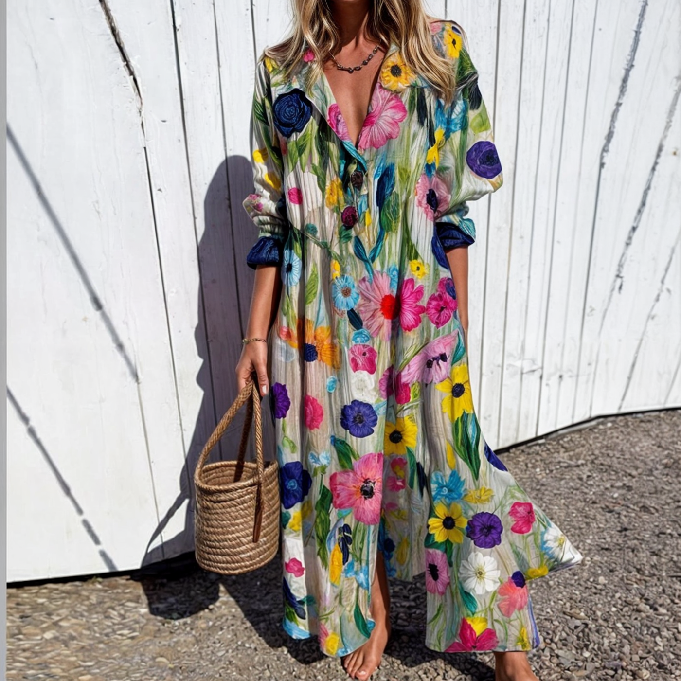 LIANA - RELAXED-FIT BOHO DRESS