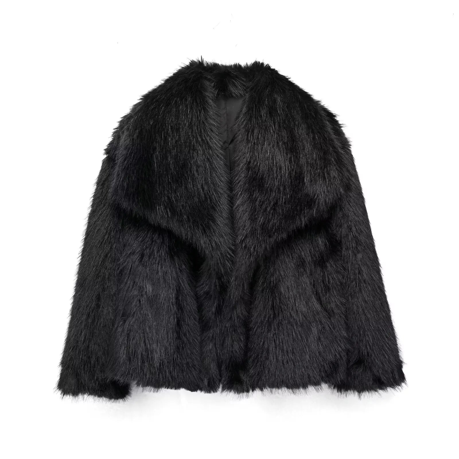 NOVA | ELEGANT PLUSH CROP COAT WITH TUMMY COVERAGE