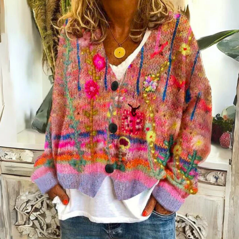 ZOEY | ELEGANT FLORAL CARDIGAN
