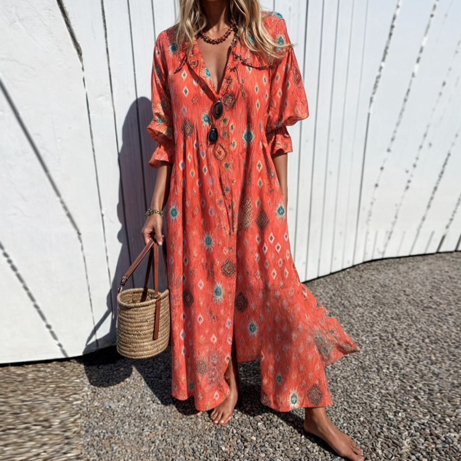 LIANA - RELAXED-FIT BOHO DRESS