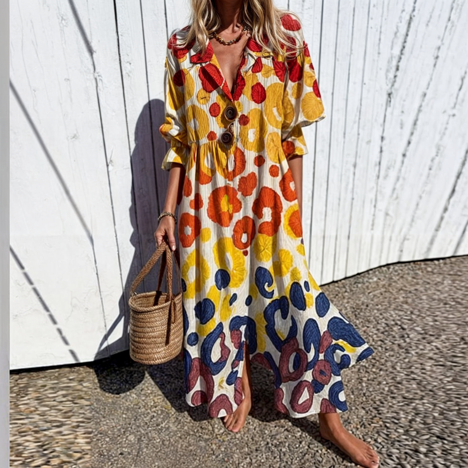 LIANA - RELAXED-FIT BOHO DRESS