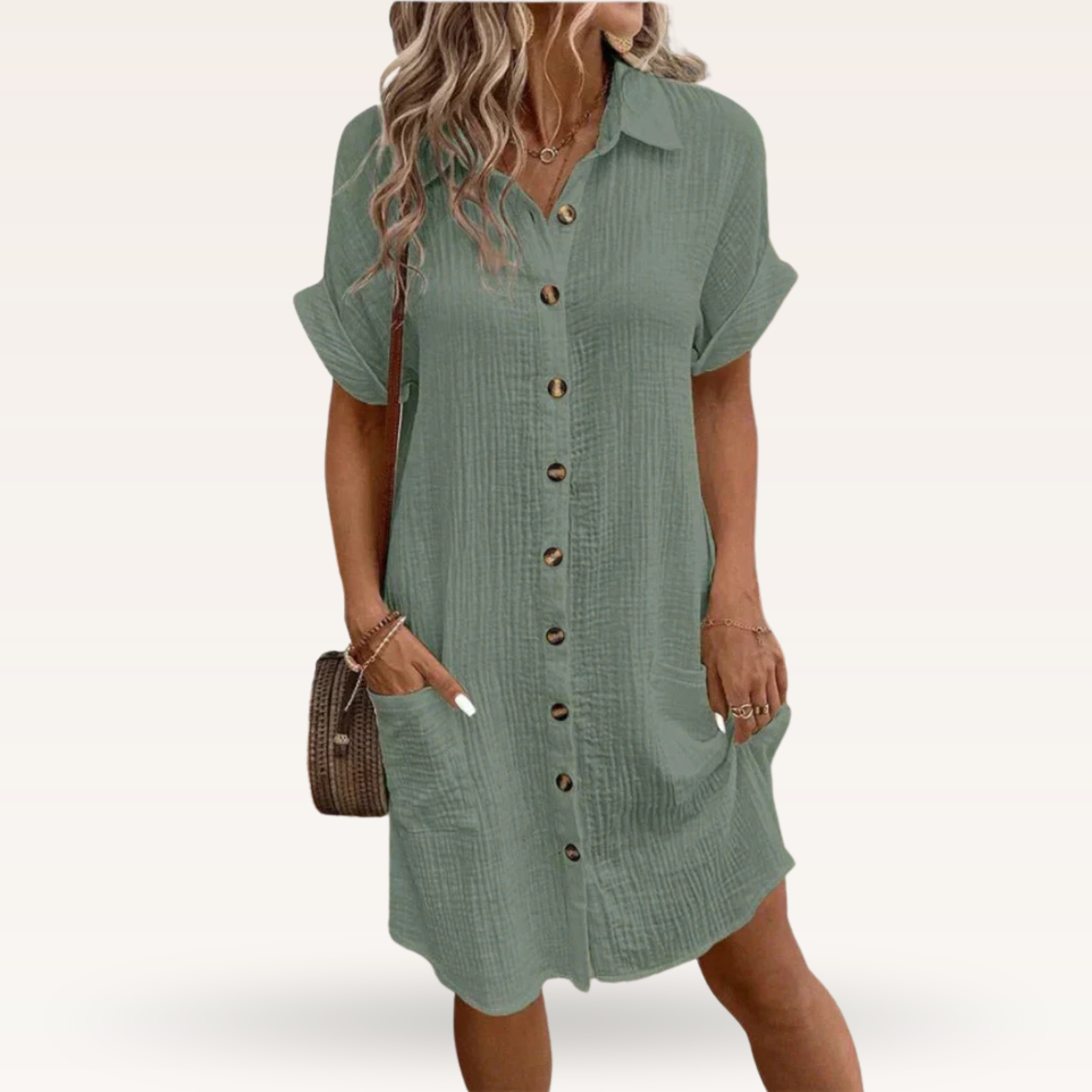 ELEANOR – ELEGANT POLO DRESS WITH TUMMY COVERAGE