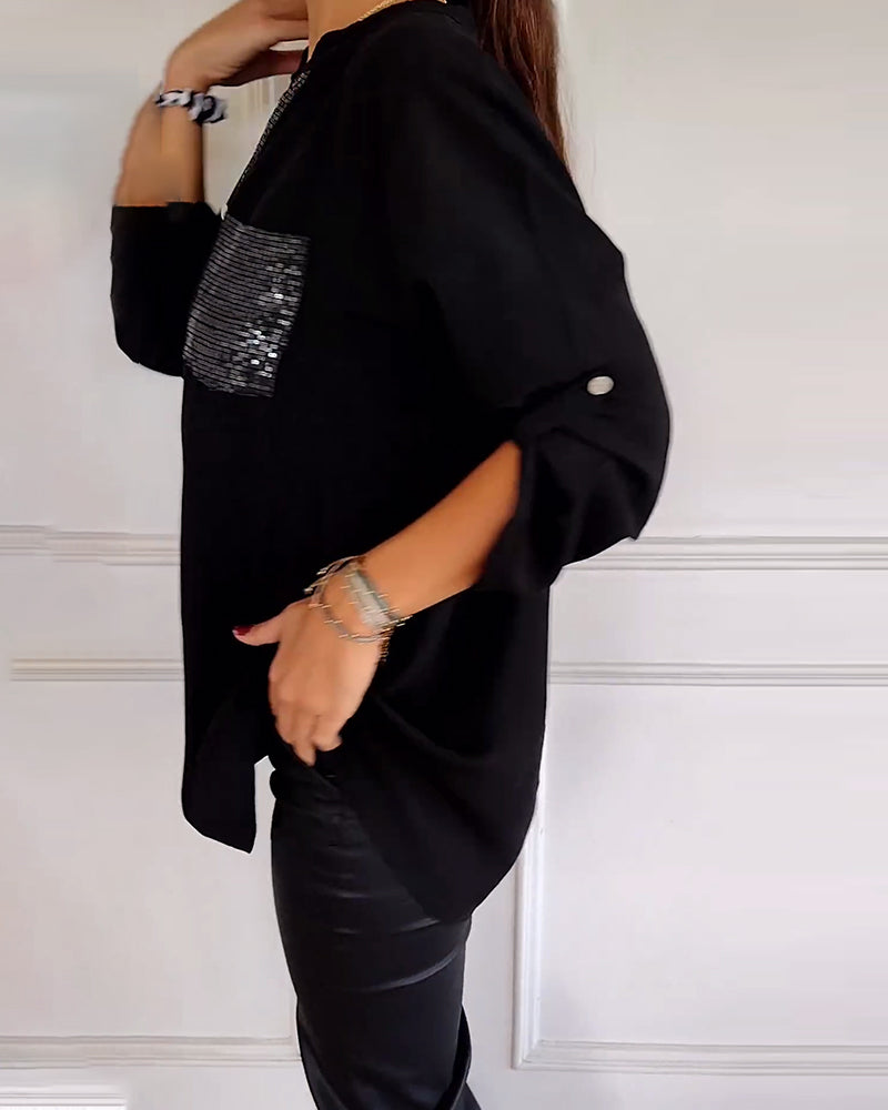 ELLARA | TWINKLE TOP WITH SEQUIN DETAIL