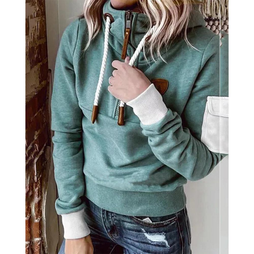 ISADORA | ELEGANT RELAXED HALF-ZIP SWEATER WITH TUMMY COVERAGE