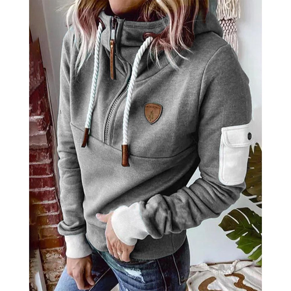 ISADORA | ELEGANT RELAXED HALF-ZIP SWEATER WITH TUMMY COVERAGE