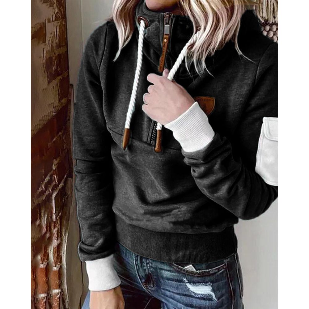 ISADORA | ELEGANT RELAXED HALF-ZIP SWEATER WITH TUMMY COVERAGE
