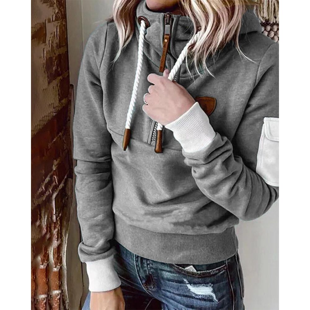 ISADORA | ELEGANT RELAXED HALF-ZIP SWEATER WITH TUMMY COVERAGE