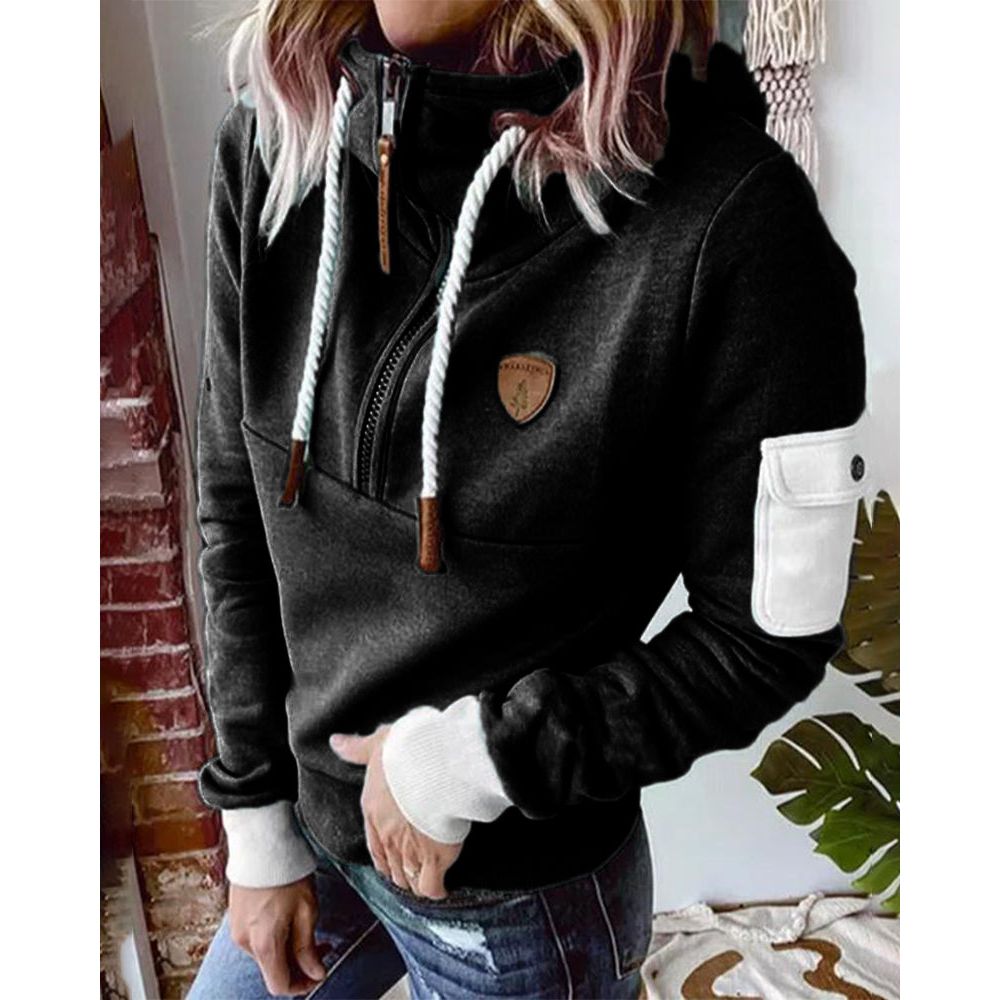 ISADORA | ELEGANT RELAXED HALF-ZIP SWEATER WITH TUMMY COVERAGE