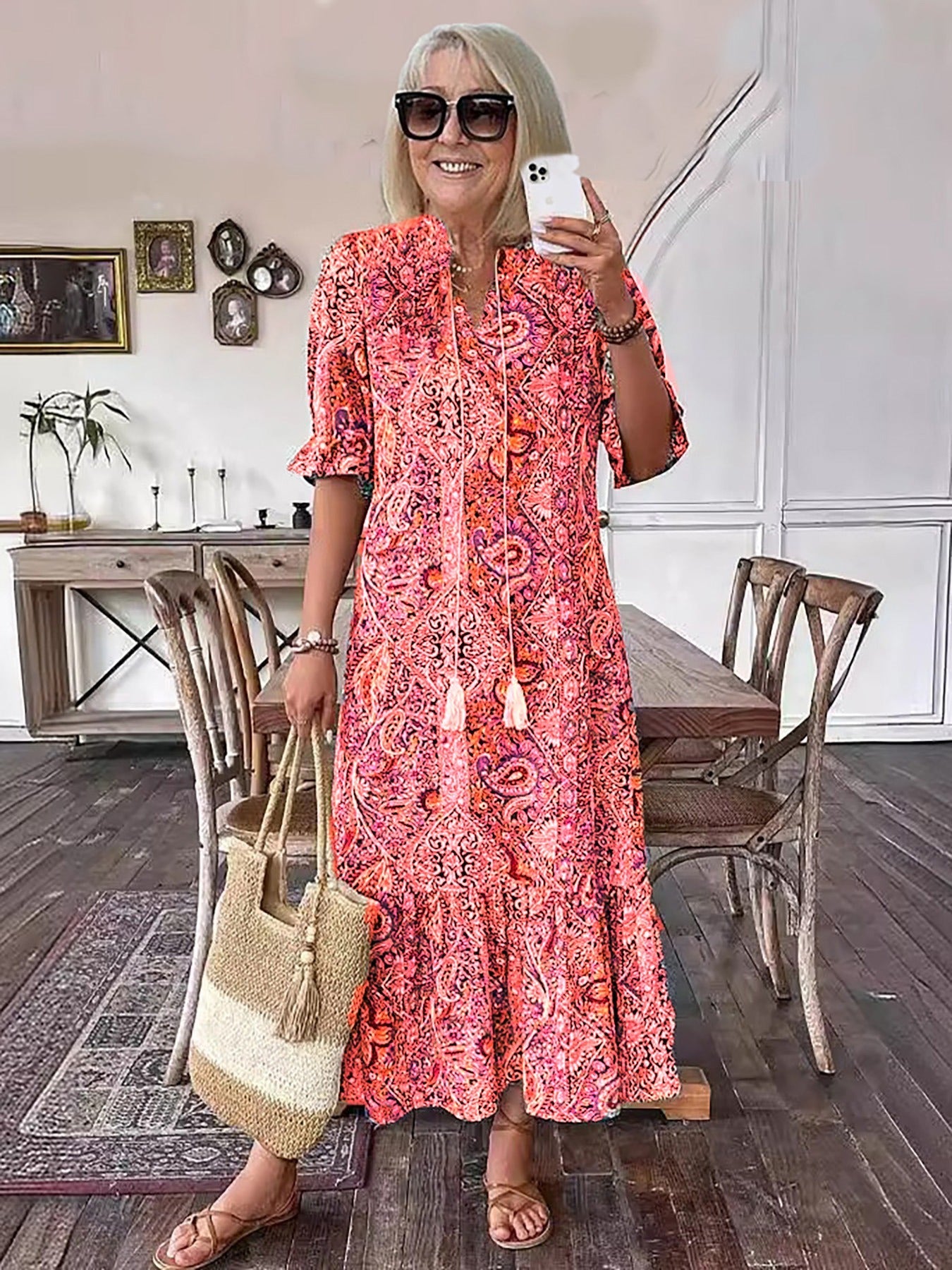 MANELL – RELAXED-FIT BOHO GRACE DRESS