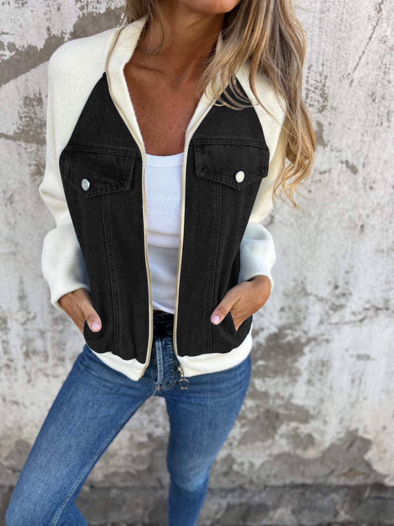 DIANNE | MODERN DENIM-TRIM JACKET