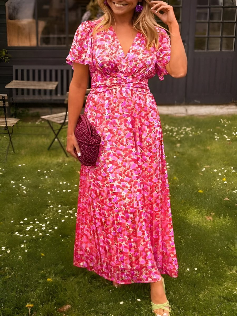 LINA – FEMININE FLORAL-FIT DRESS