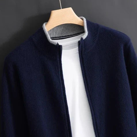 ETHAN | LUXURY CASHMERE ZIP-UP CARDIGAN